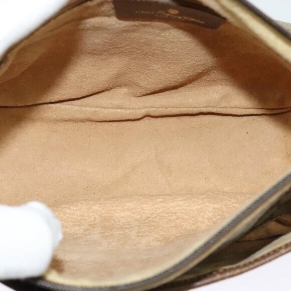 GUCCI GG Supreme Web Sherry Line Bag PVC Beige Gold 89 02 077 Auth 128012 - Picture 11 of 16